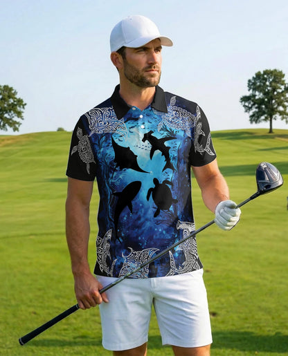 Amazing Ocean World Polo Shirt for Men – Tropical Marine Life Style | Netecom