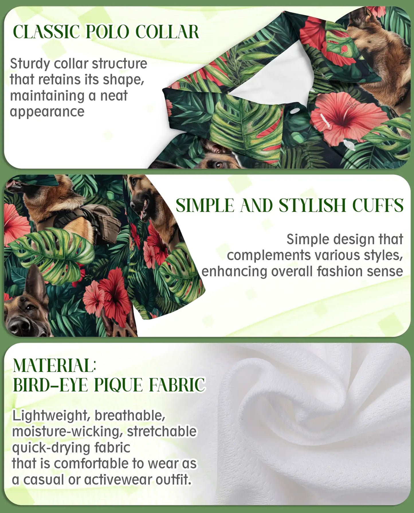 Belgian Malinois Tropical Polo Shirt | Netecom