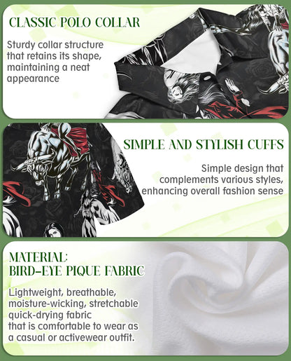Western Bull Polo Shirt – Rodeo Cowgirl Print | Netecom