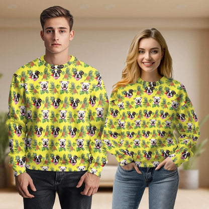 English Bulldog Sweatshirt, 3D All Over Print Dog Crewneck Pullover for Men Women, English Bulldog Lover Gift - Netecom