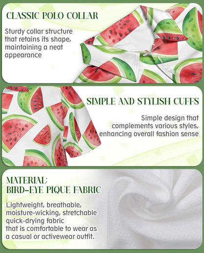 Watermelon Print Polo Shirt – Fresh Summer Style | Netecom