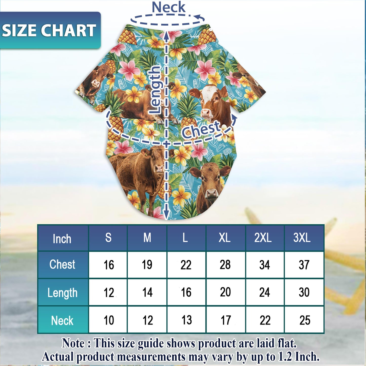 Netecom Matching Red Angus Cattle Hawaiian Shirt for Dog and Owner, Pineapple Aloha Summer Shirt, Cattle Lover Print Outfit for Pet and Human, Beach Vacation Casual Wear