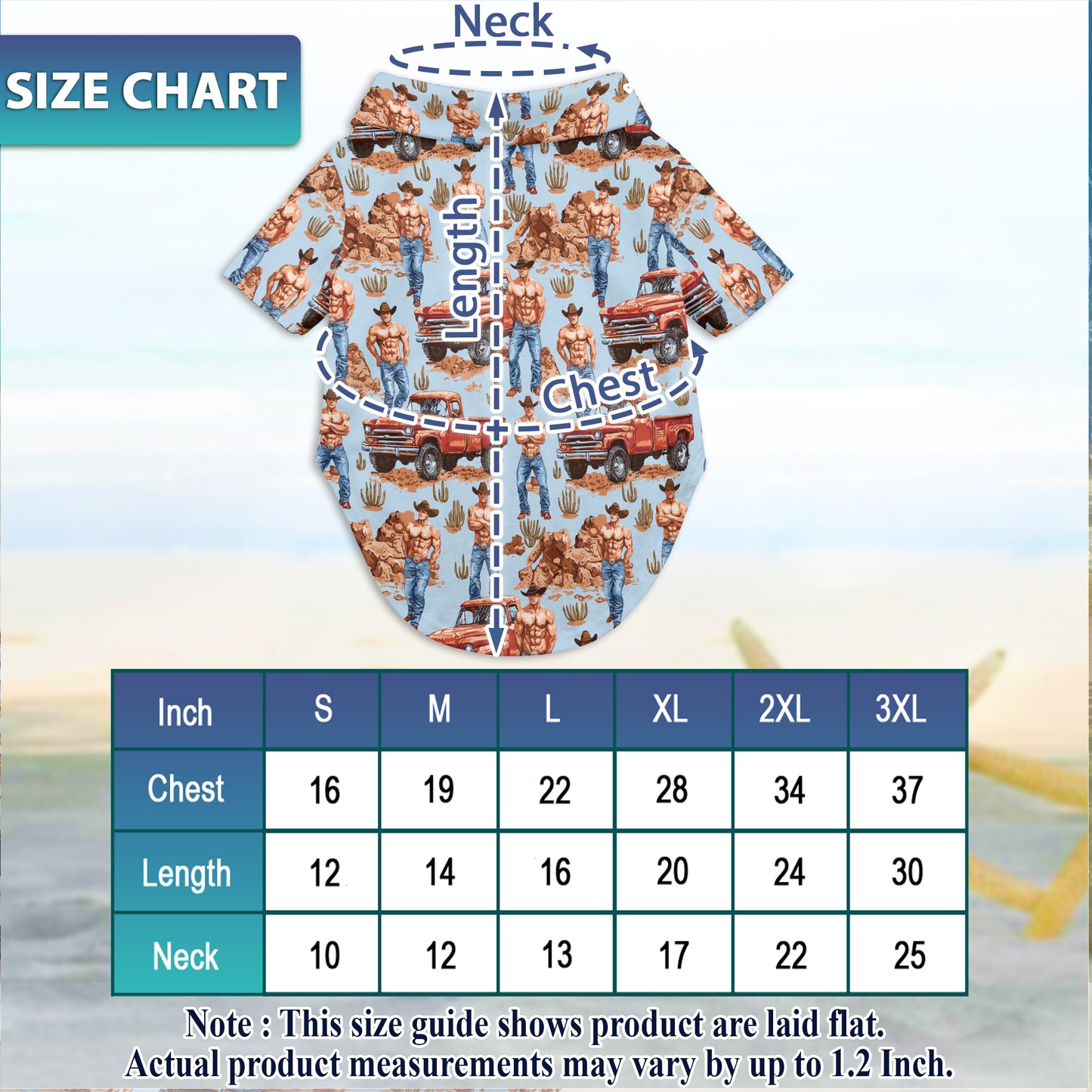 Netecom Matching Cowboy Vintage Western Hawaiian Shirt for Dog and Owner, Retro Aloha Summer Shirt, Western Print Outfit for Pet and Human, Beach Vacation Casual Wear