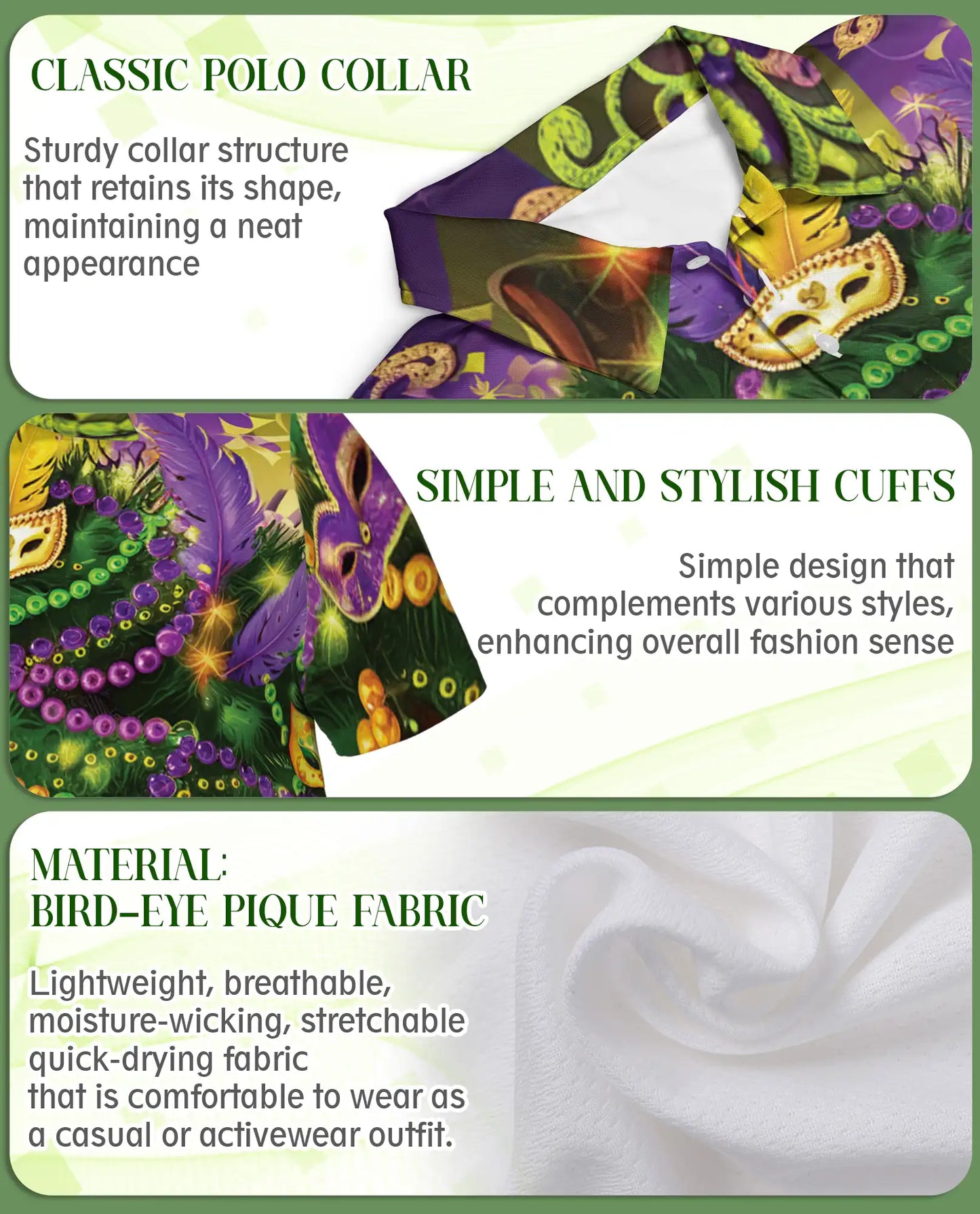 Mardi Gras Tree Hawaiian Polo Shirt | Netecom
