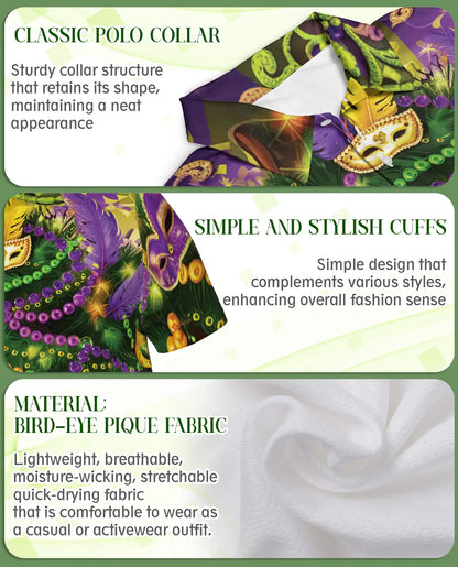 Mardi Gras Tree Hawaiian Polo Shirt | Netecom