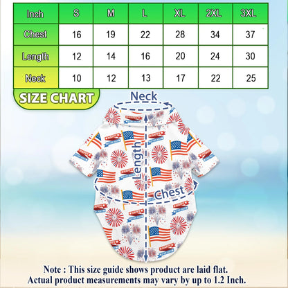 4th of July Patriotic American Hawaii Dog and Owner Matching Shirts