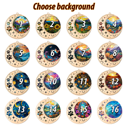 Netecom Boston Terrier Dog Memorial Suncatcher, Personalized Boston Bull Terrier Christmas Ornament with Name, Bereavement Gifts for Loss of Pet, Dog Death Sympathy Gift Pet Loss Sun Catchers, Dog Grief Gift