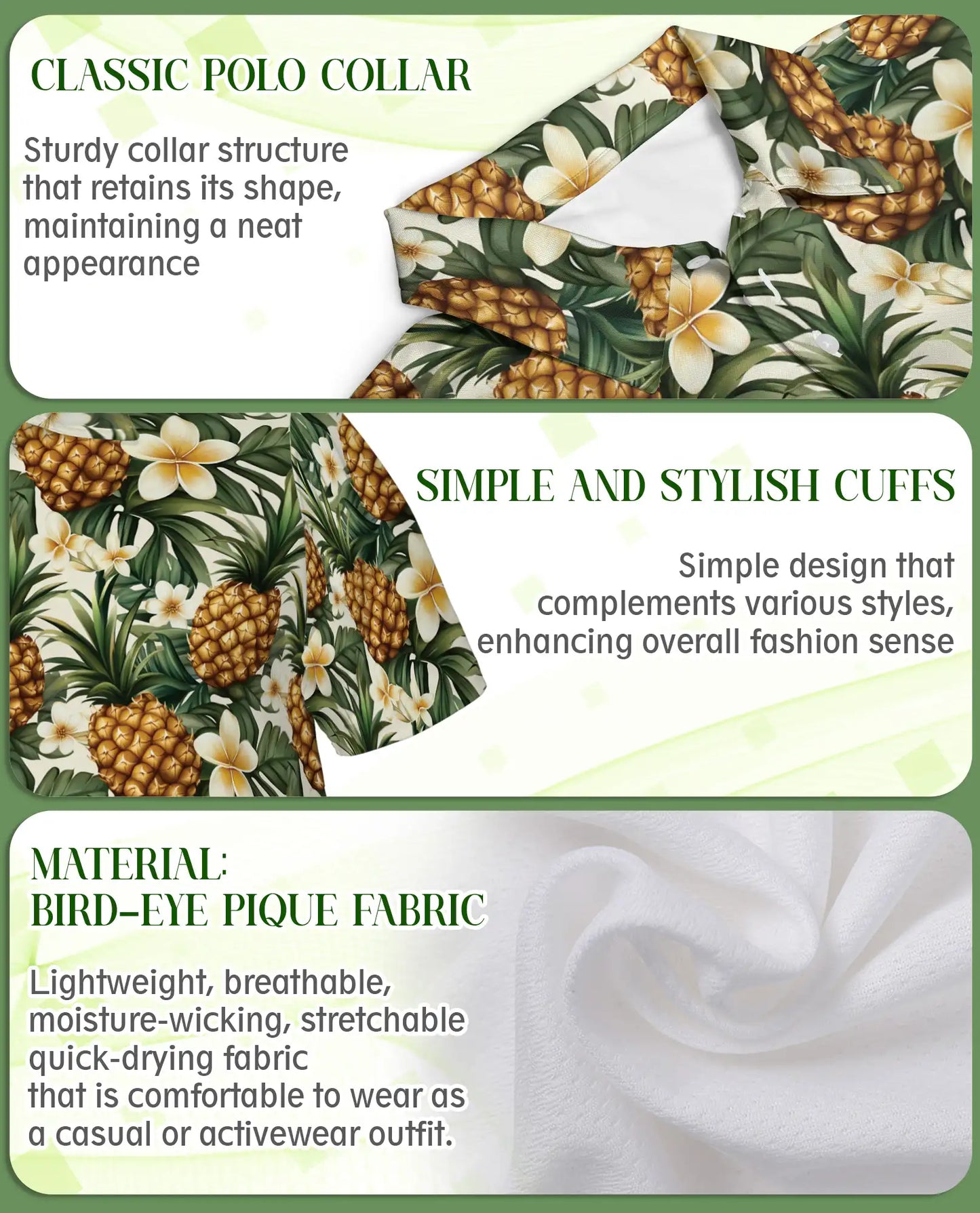 Pineapple Floral Polo Shirt – Tropical Summer Style | Netecom