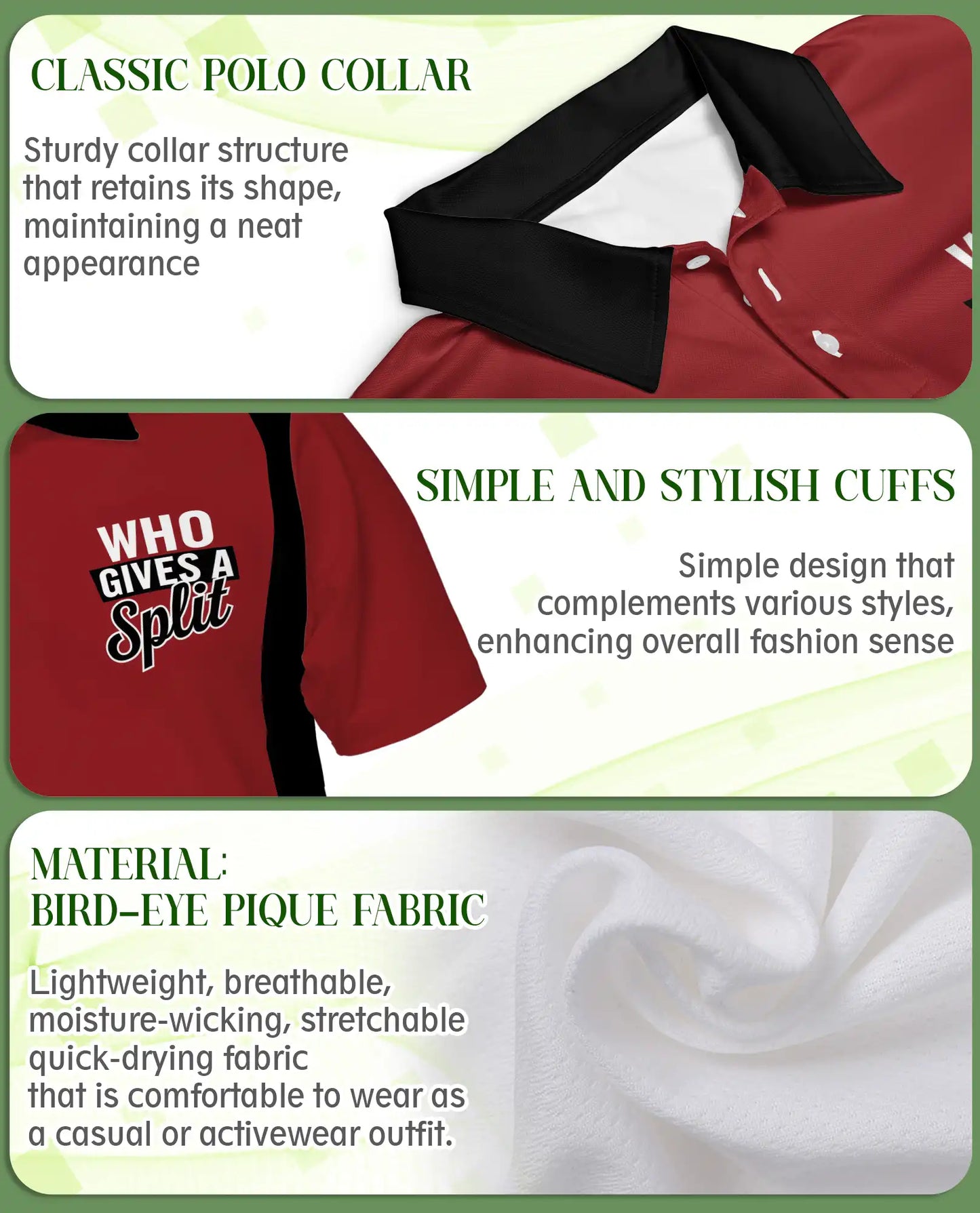 Funny Bowling 3D Polo Shirt for Men – Who Gives A Split Style | Netecom