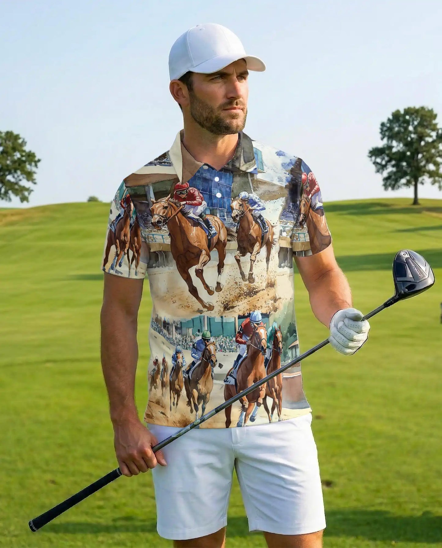 Horse Racing Polo Shirt Print | Netecom