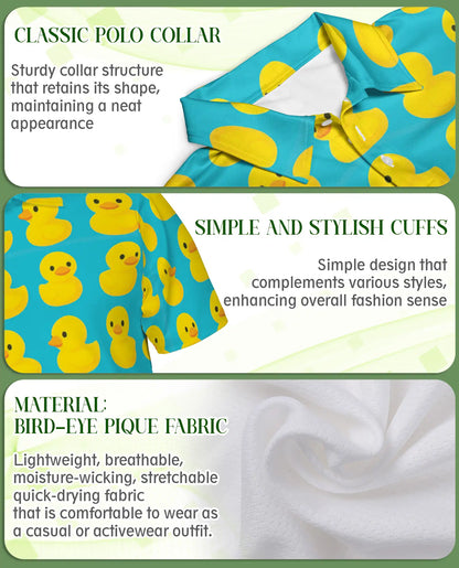 Rubber Duck Polo Shirt – Cute Yellow Duck Pattern | Netecom