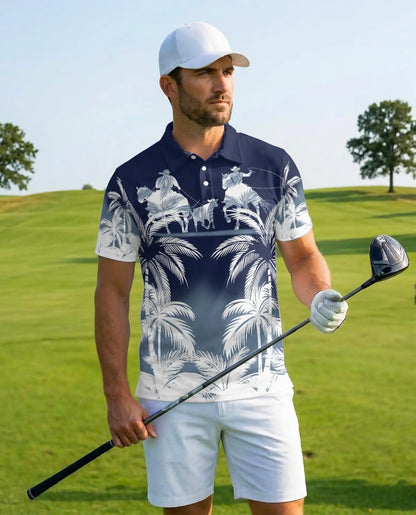 Cowboy Rodeo Polo Shirt - Tropical Western Ranch Style | Netecom