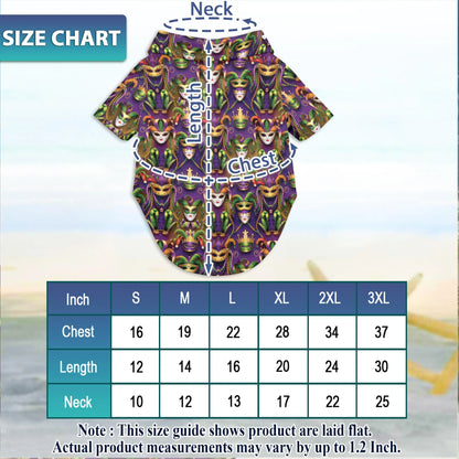Happy Mardi Gras Hawaiian Shirts – Matching Dog and Owner Fun Tropical Beach Outfit