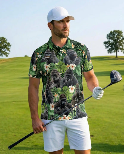 Colorful Jazz Saxophone Polo Shirt for Men – Music Notes Design | Netecom