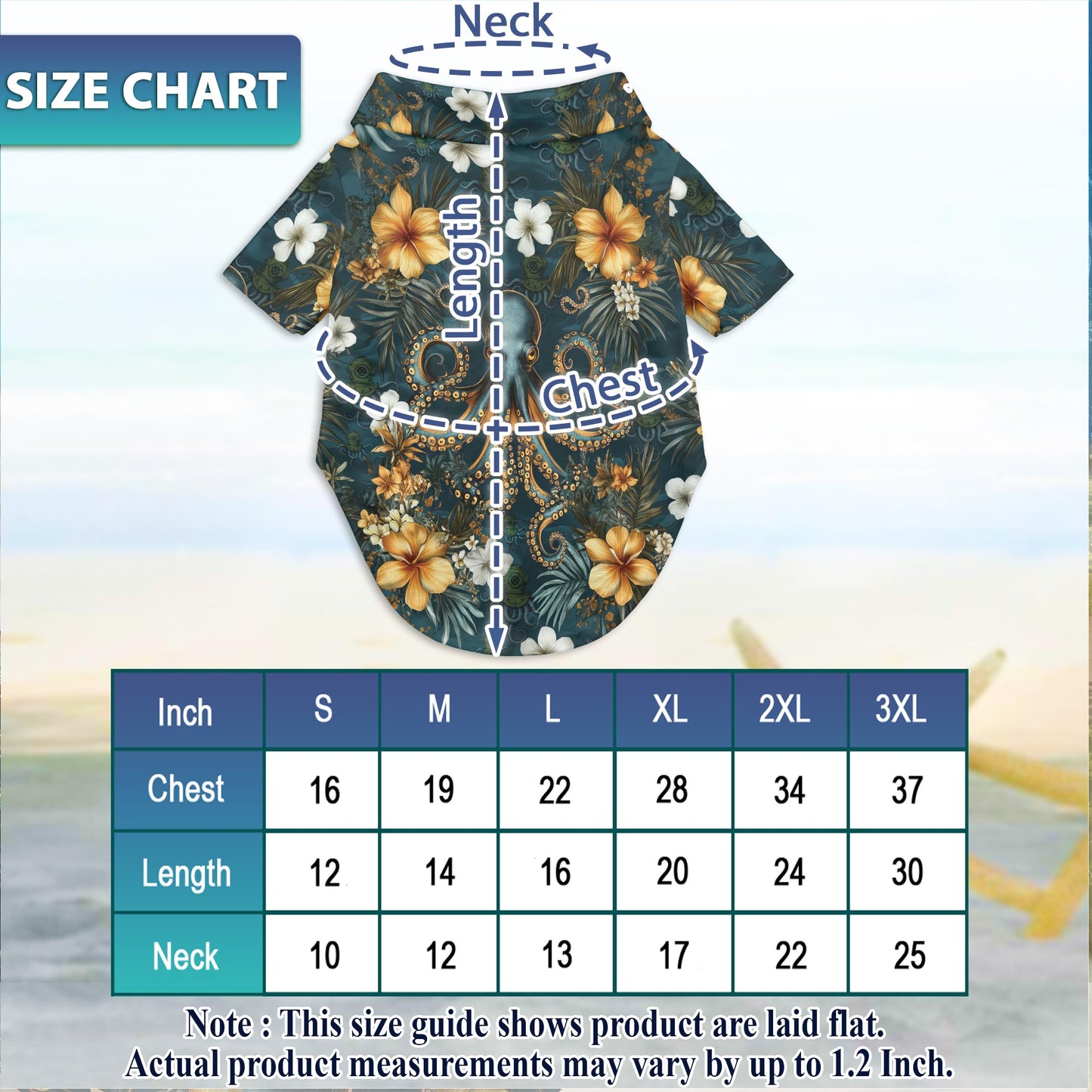Netecom Matching Octopus Scuba Diving Helmet Aloha Hawaiian Shirt for Dog and Owner, Aloha Summer Shirt, Ocean Diver Octopus Print Outfit for Pet and Human, Beach Vacation Casual Wear