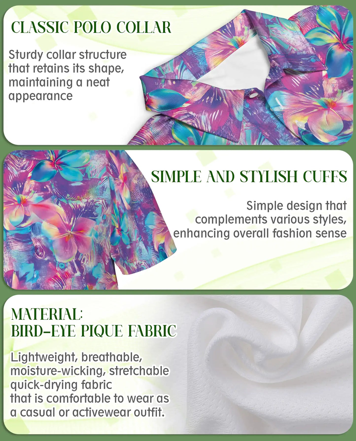 Colorful Floral Polo Shirt – Tropical Summer Style | Netecom