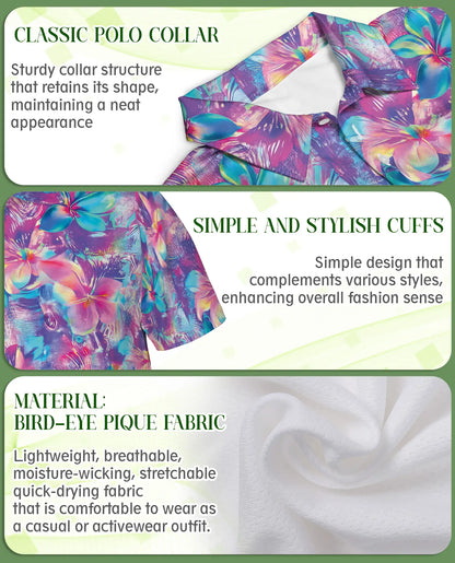 Colorful Floral Polo Shirt – Tropical Summer Style | Netecom