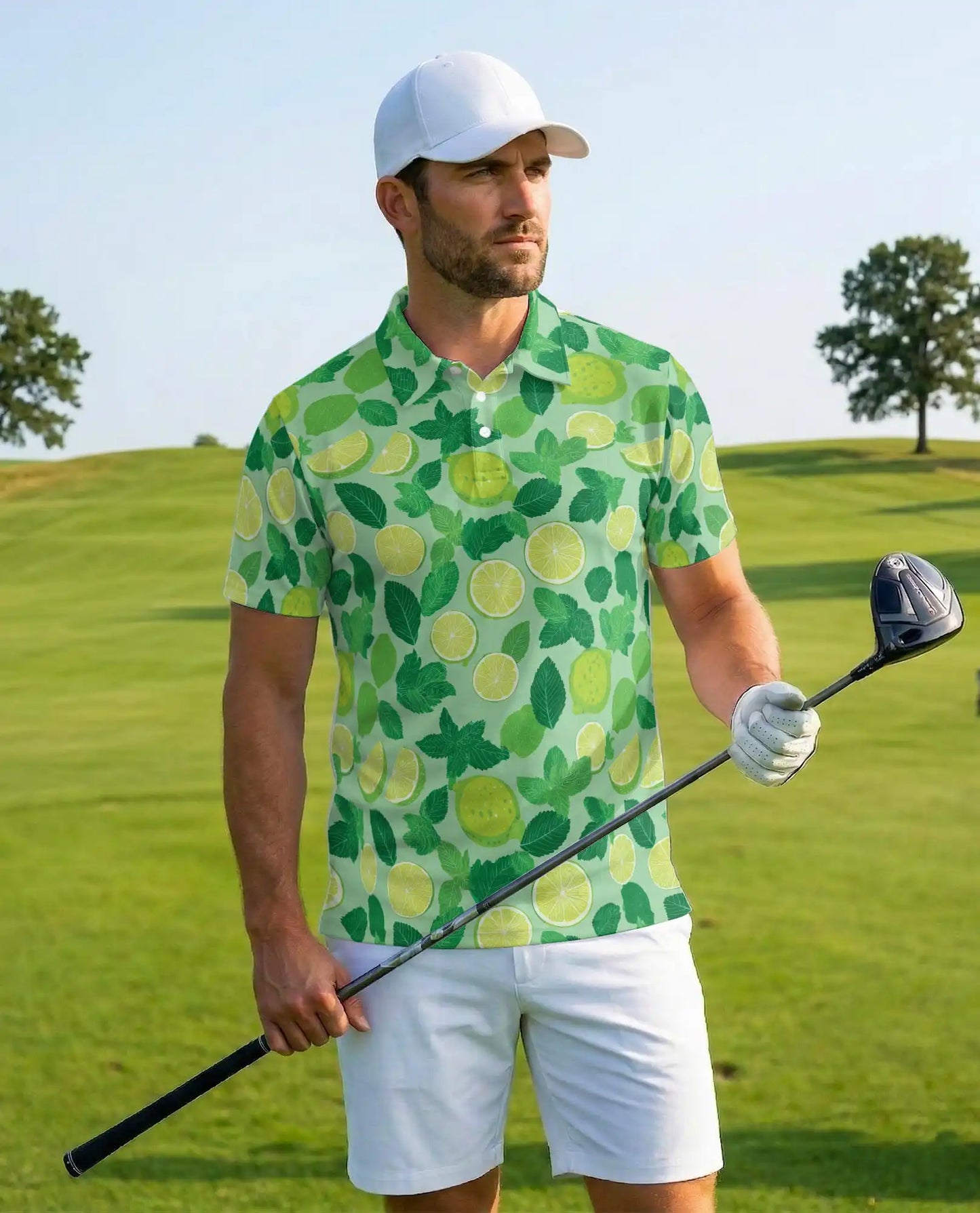 Lime Mint Polo Shirt - Fresh Citrus Summer Style | Netecom