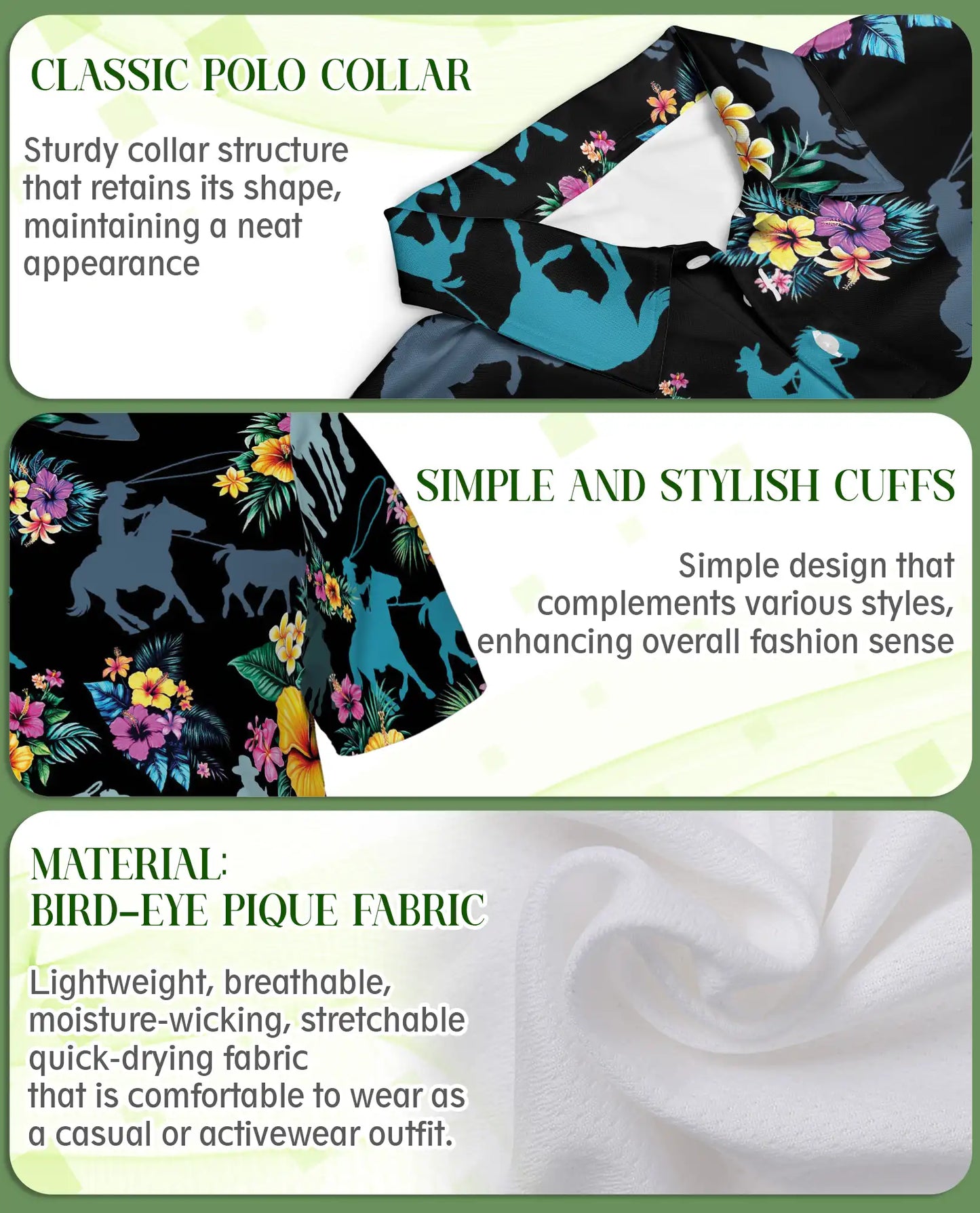Cowgirl Rodeo Polo Shirt – Tropical Floral Print | Netecom