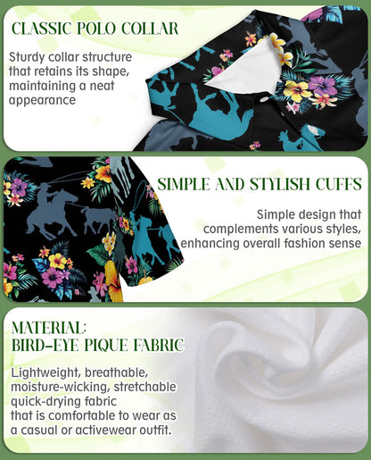 Cowgirl Rodeo Polo Shirt – Tropical Floral Print | Netecom