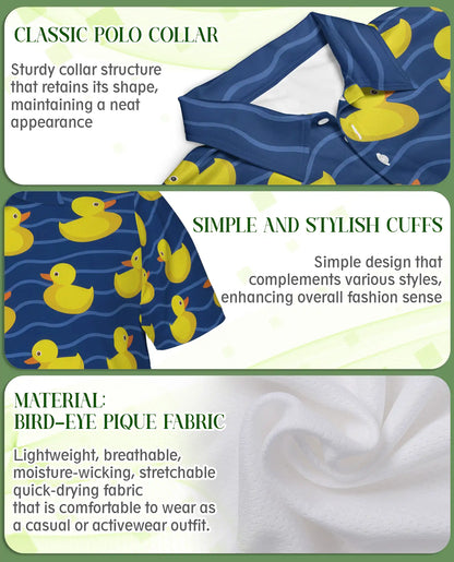 Yellow Duck Pattern Polo Shirt | Netecom