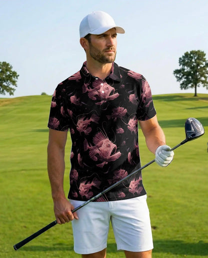 Anglerfish Polo Shirt for Men – Deep Sea Creature Style | Netecom
