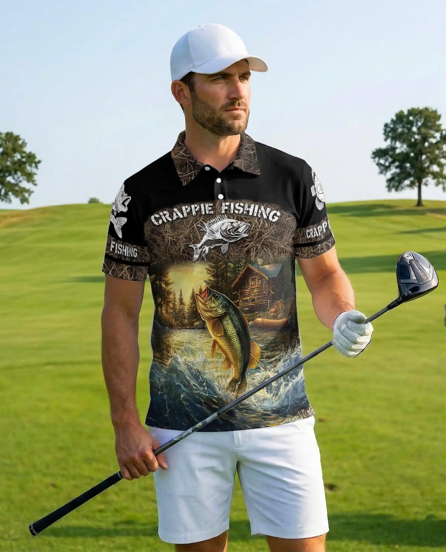 Crappie Fishing Polo Shirt – Bass Lake Outdoor Style | Netecom