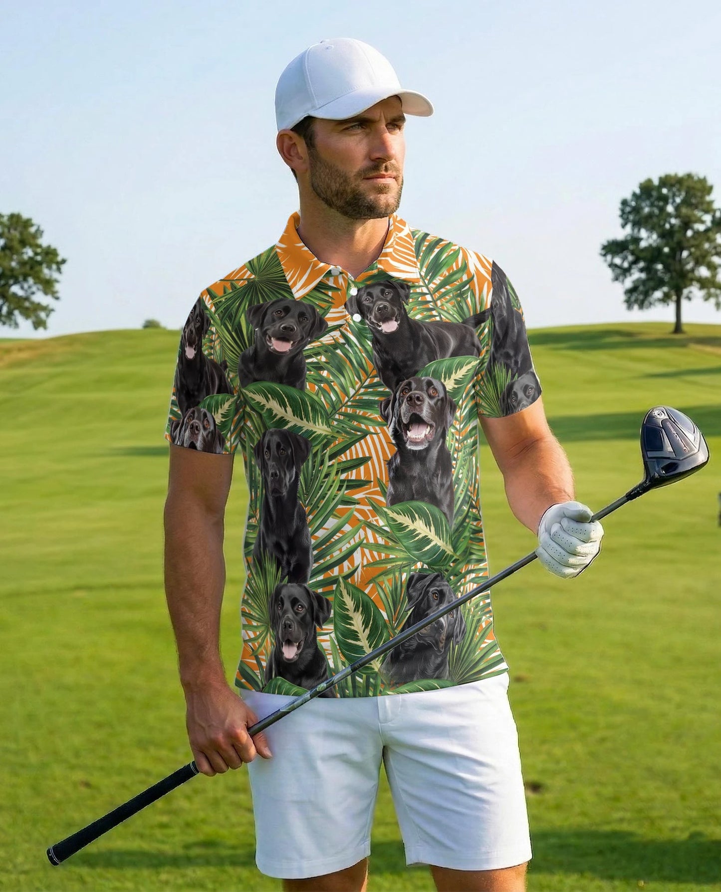 Black Labrador Retriever Polo Shirt for Men – Cute Dog Lover Style | Netecom