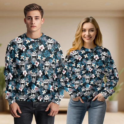 Lacrosse Tropical Floral Sweatshirt, 3D All Over Print Flower Sports Crewneck Pullover for Men Women, Lacrosse Player Gift - Netecom