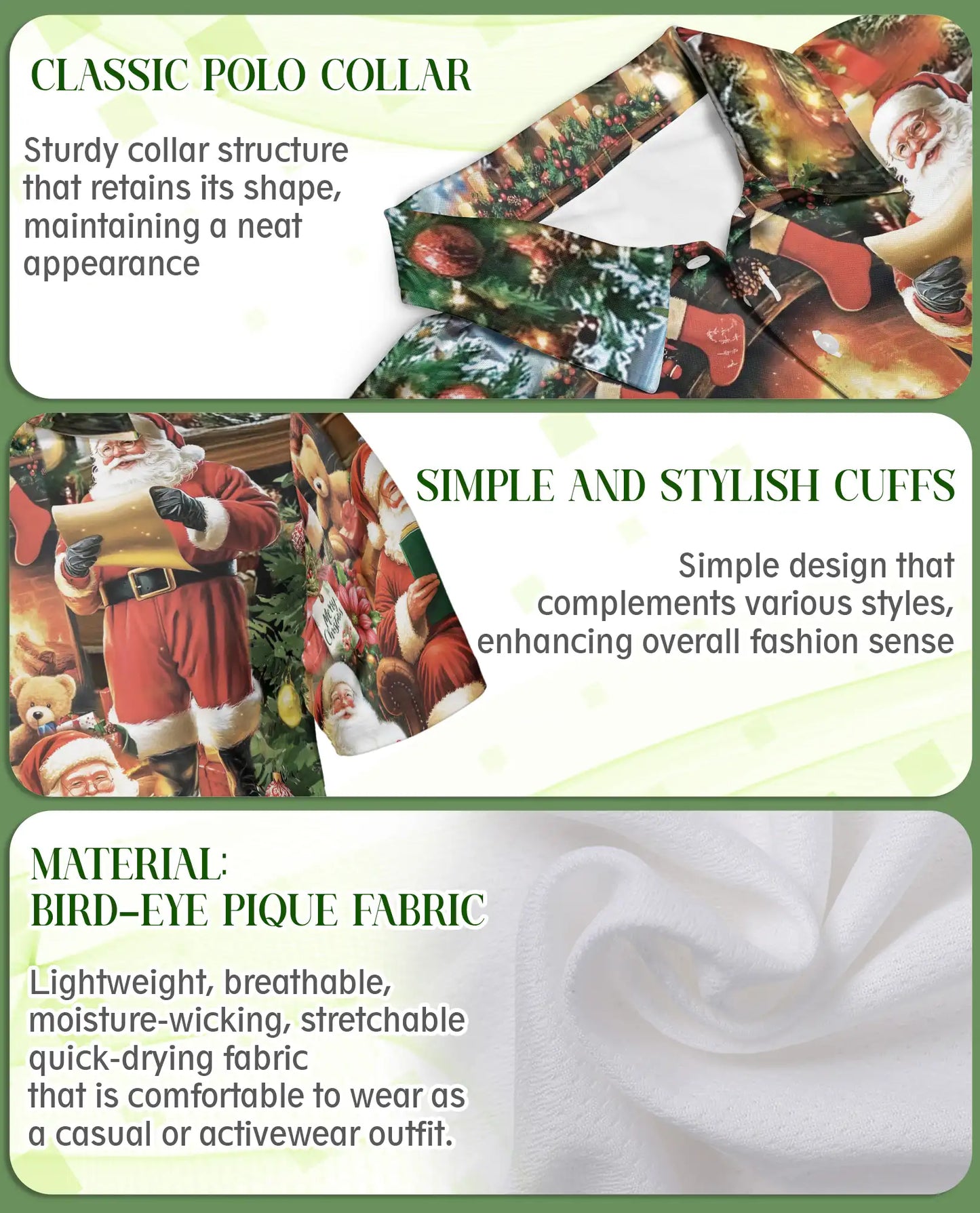 Santa Christmas Polo Shirt – Holiday Festive Style | Netecom
