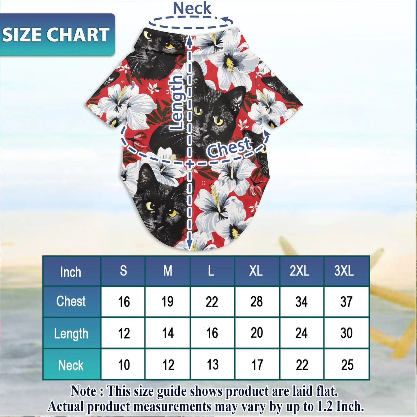 Matching Dog and Owner Hawaiian Shirts – Black Cat Tropical Beach Outfit