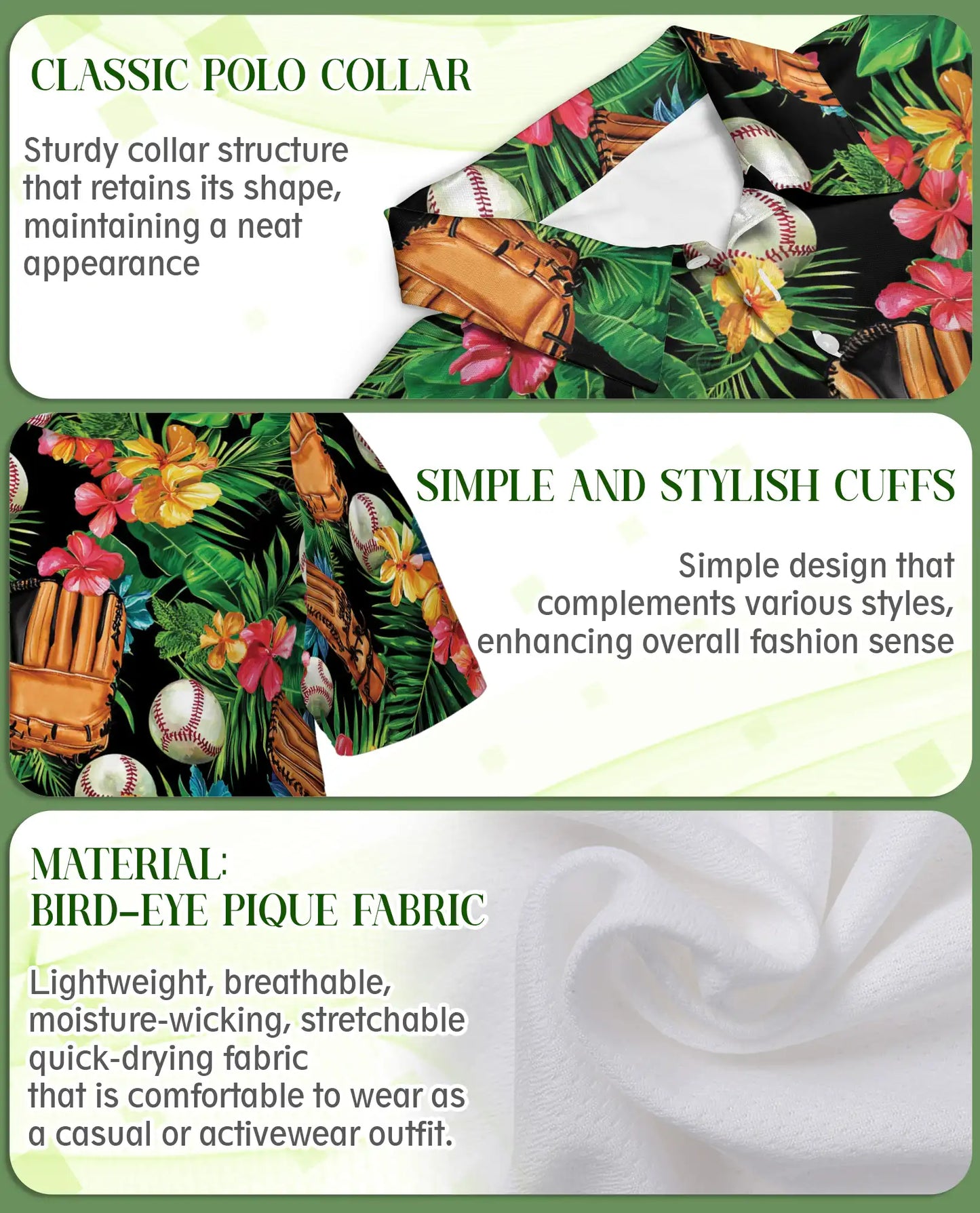 Baseball Hawaiian Polo Shirt – Floral Summer Style | Netecom