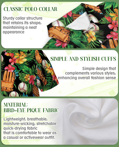 Baseball Hawaiian Polo Shirt – Floral Summer Style | Netecom