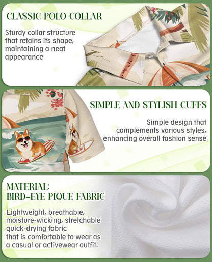 Corgi Hawaiian Polo Shirt | Netecom