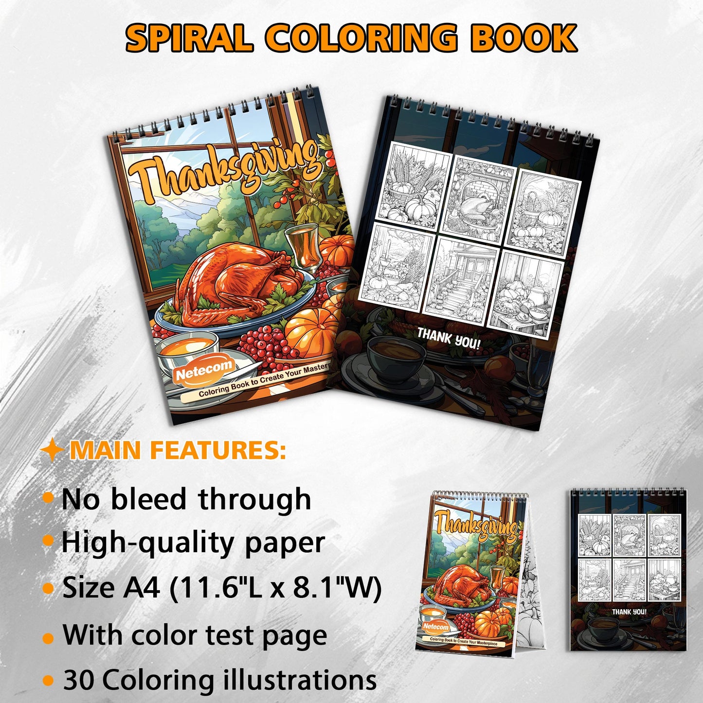 Thanksgiving Spiral Bound Coloring Book, Cosmic Galaxy Queen Scenes for a Stellar and Majestic Art Adventure, Great for Fans of Space and Fantasy