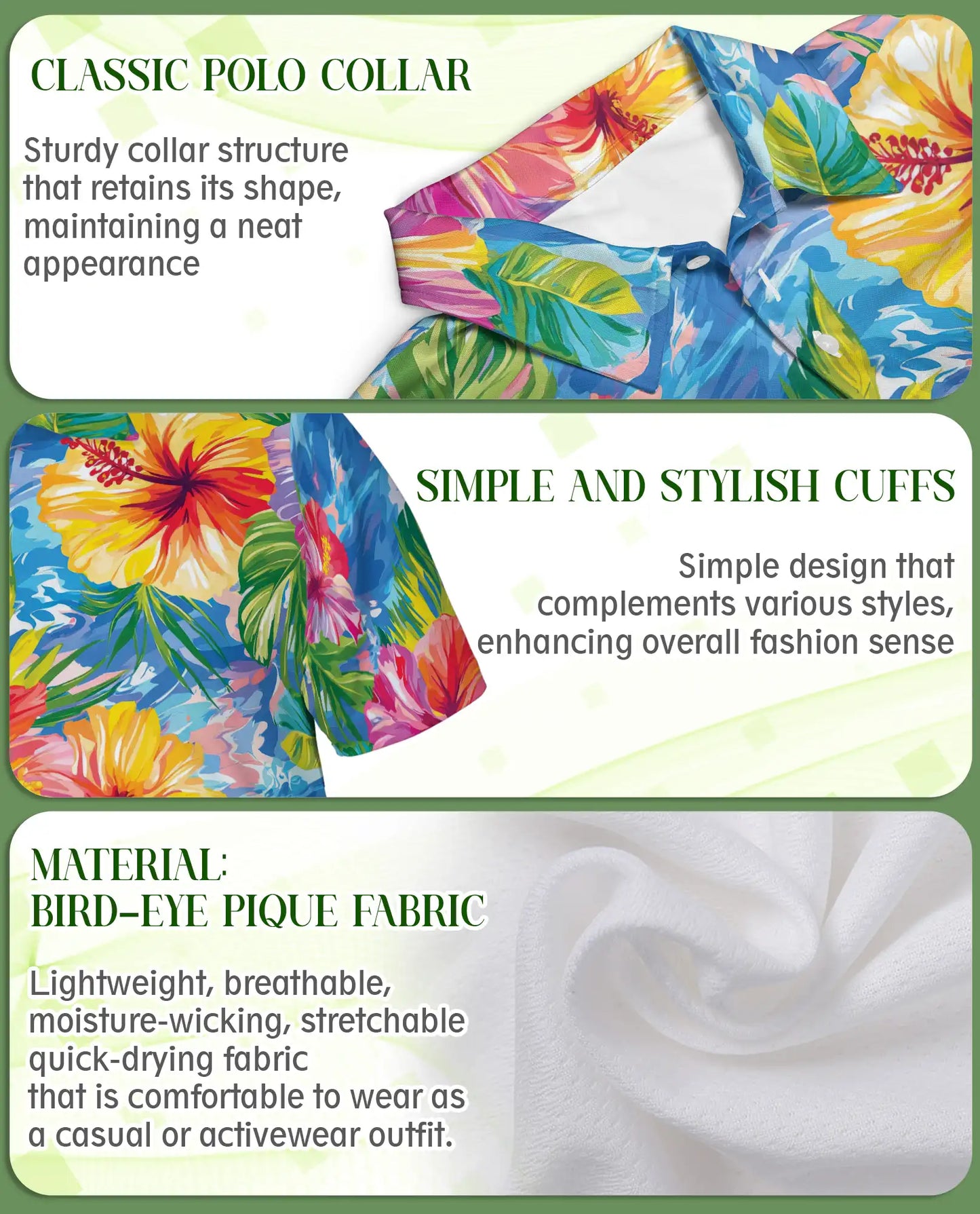 Tropical Hibiscus Floral Polo Shirt | Netecom
