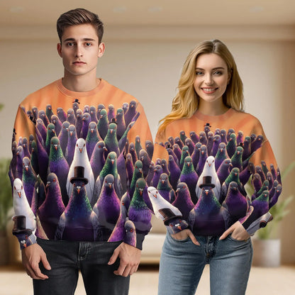Pigeon Hunting Sweatshirt, 3D All Over Print Hunting Bird Crewneck Pullover for Men Women, Hunter Gift - Netecom