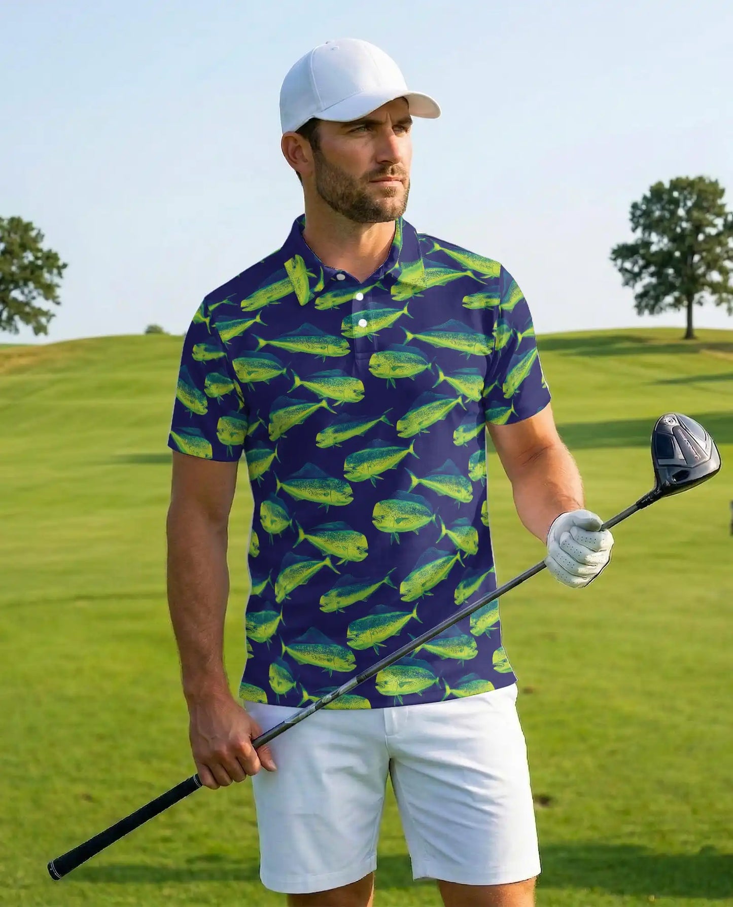Mahi Mahi Polo Shirt for Men – Offshore Fishing Style | Netecom