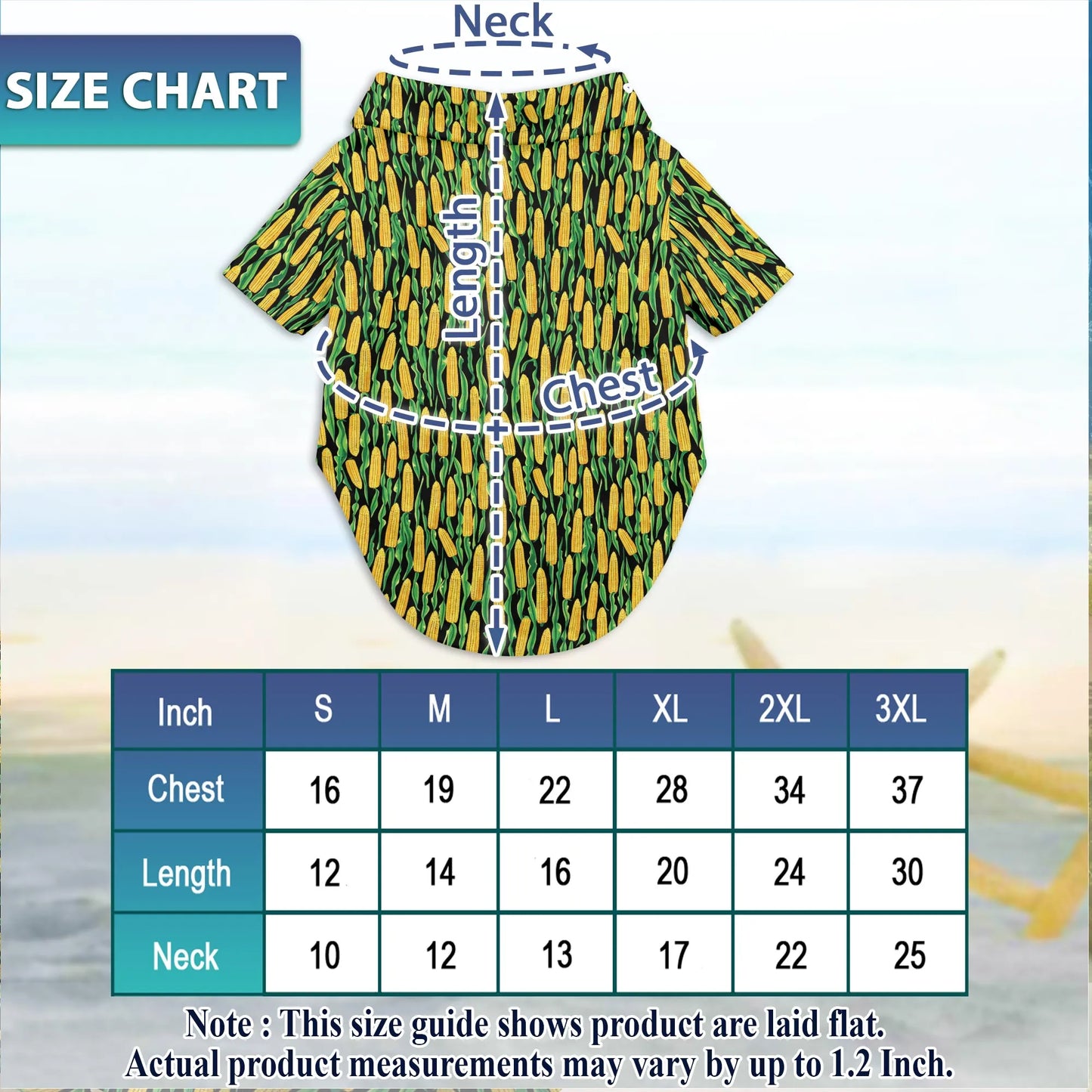 Matching Dog and Owner Corn Hawaiian Shirts – Funny Farm Summer Beach Outfit