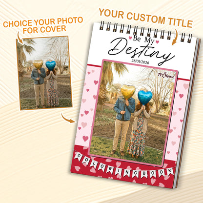 Custom Photo Coloring Book for Couples, Personalized Love Memory Gift
