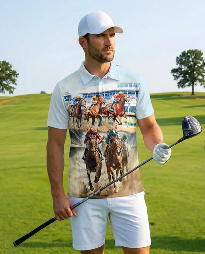 Horse Racing Polo Shirt Derby Style | Netecom
