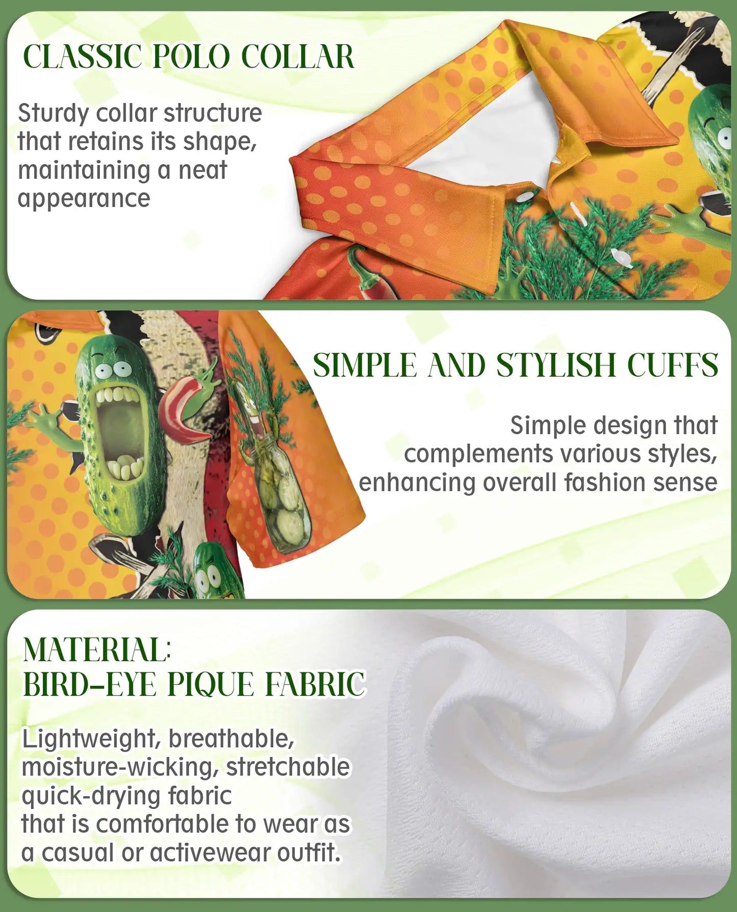 Funny Pickle Polo Shirt – Spicy Food Style | Netecom