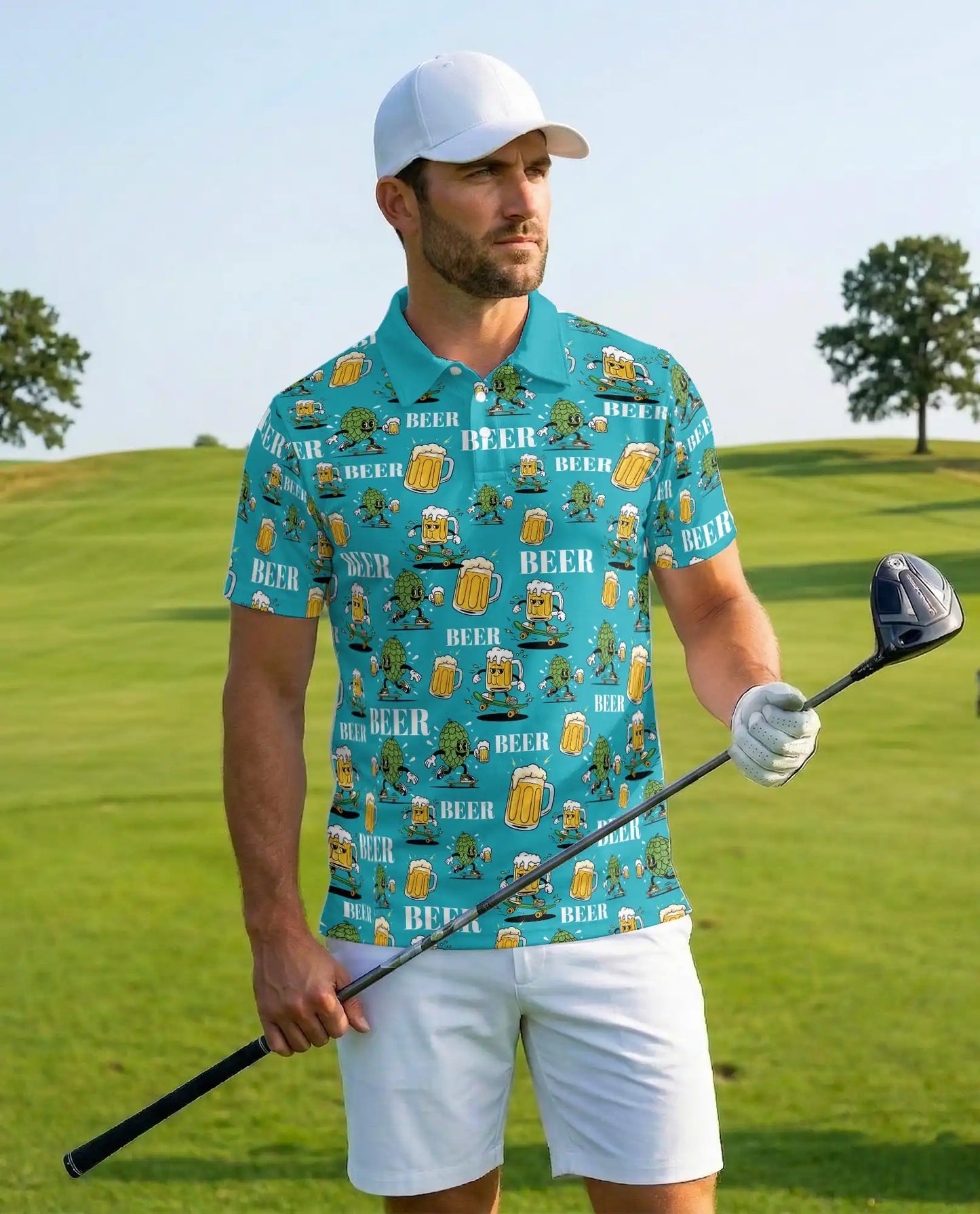 Funny Beer Polo Shirt - Craft Brew Party Tropical Style | Netecom