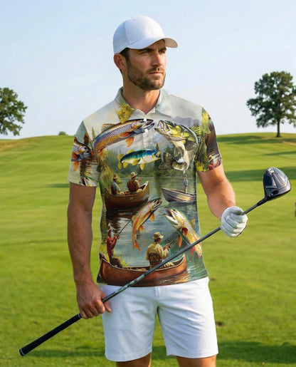 Trout Fishing Polo Shirt for Men – Outdoor Angler Style | Netecom