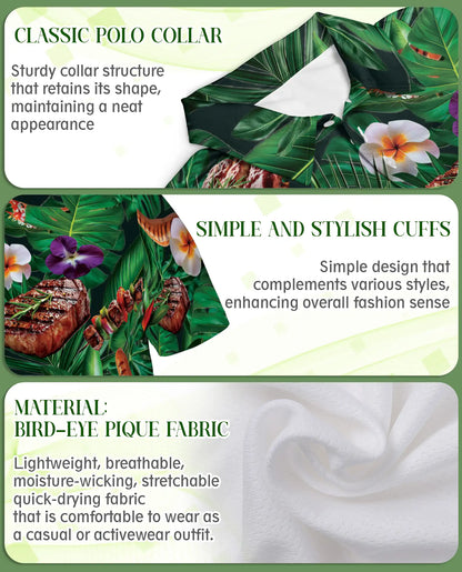 BBQ Tropical Polo Shirt | Netecom