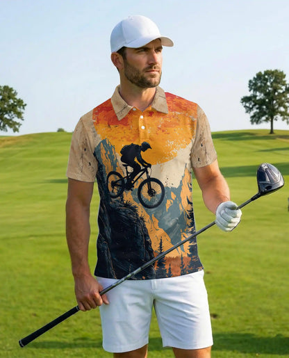 Mountain Biking Polo Shirt - Adventure Trail Rider Style | Netecom