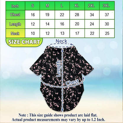 Cherry Blossom Floral Print Hawaii Dog and Owner Japanese Matching Button Shirts