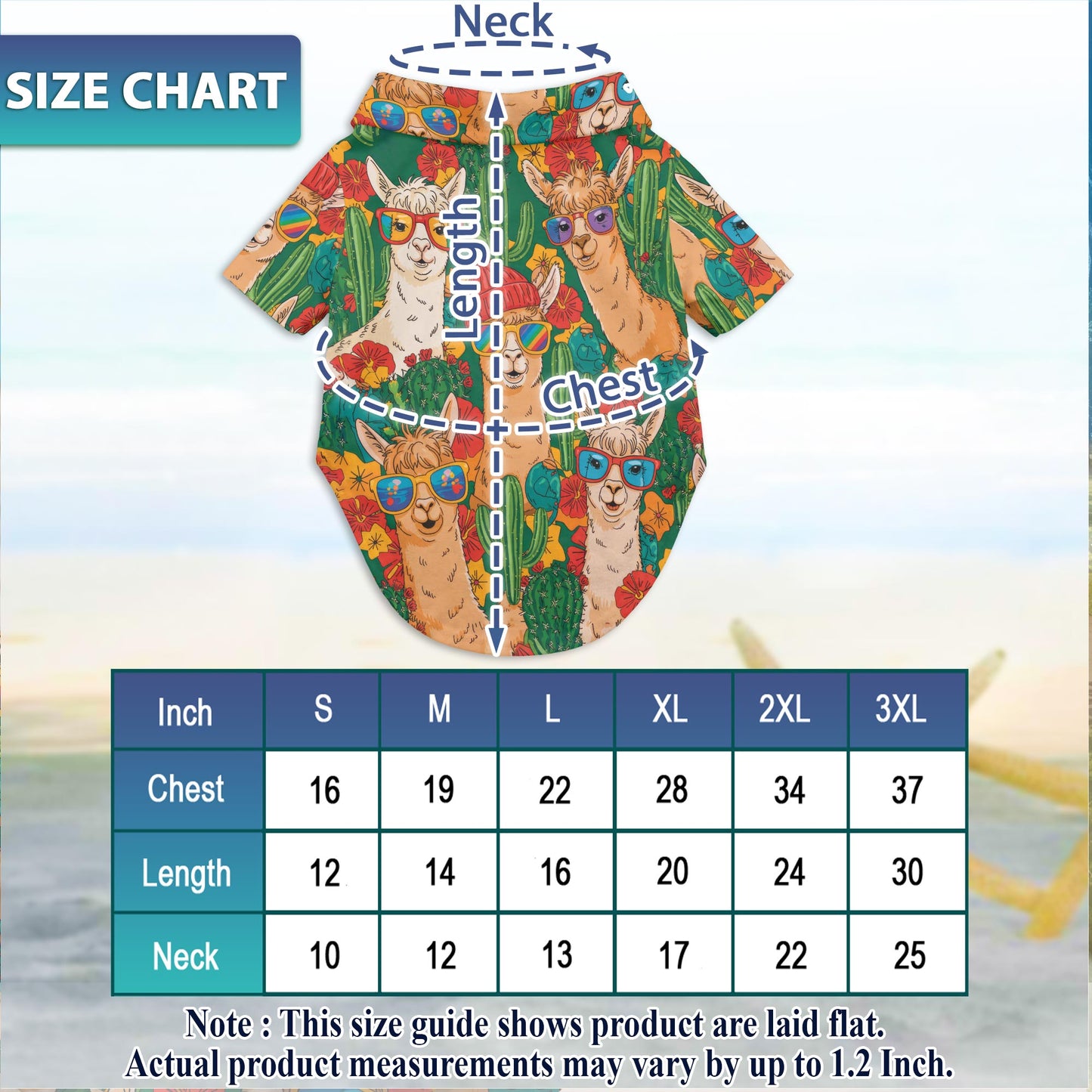 Netecom Matching Llamazing Tropical Llama Hawaiian Shirt for Dog and Owner, Aloha Summer Shirt, Llama Print Outfit for Pet and Human, Beach Vacation Casual Wear