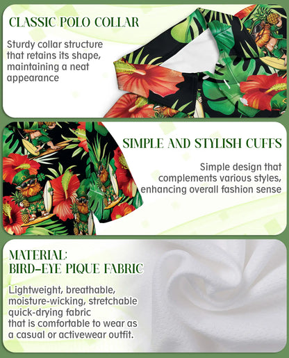 Leprechaun Surf Hawaiian Polo Shirt | Netecom