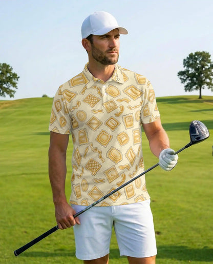 Pasta Lover Polo Shirt - Italian Food Pattern Style | Netecom